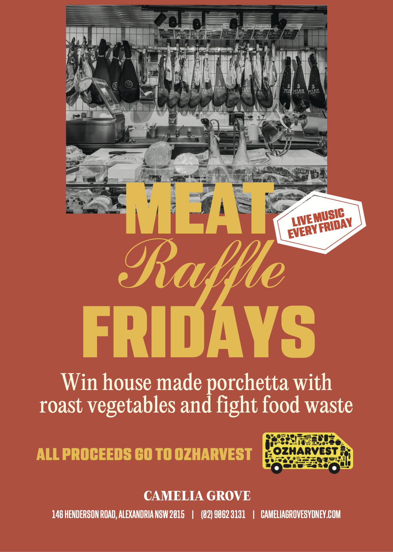 Camelia Grove - A4 - Meat Raffle Fridays